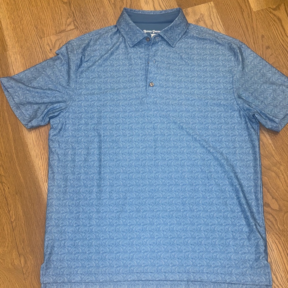 Hickey Freeman Blue Pattern Polo - image 3
